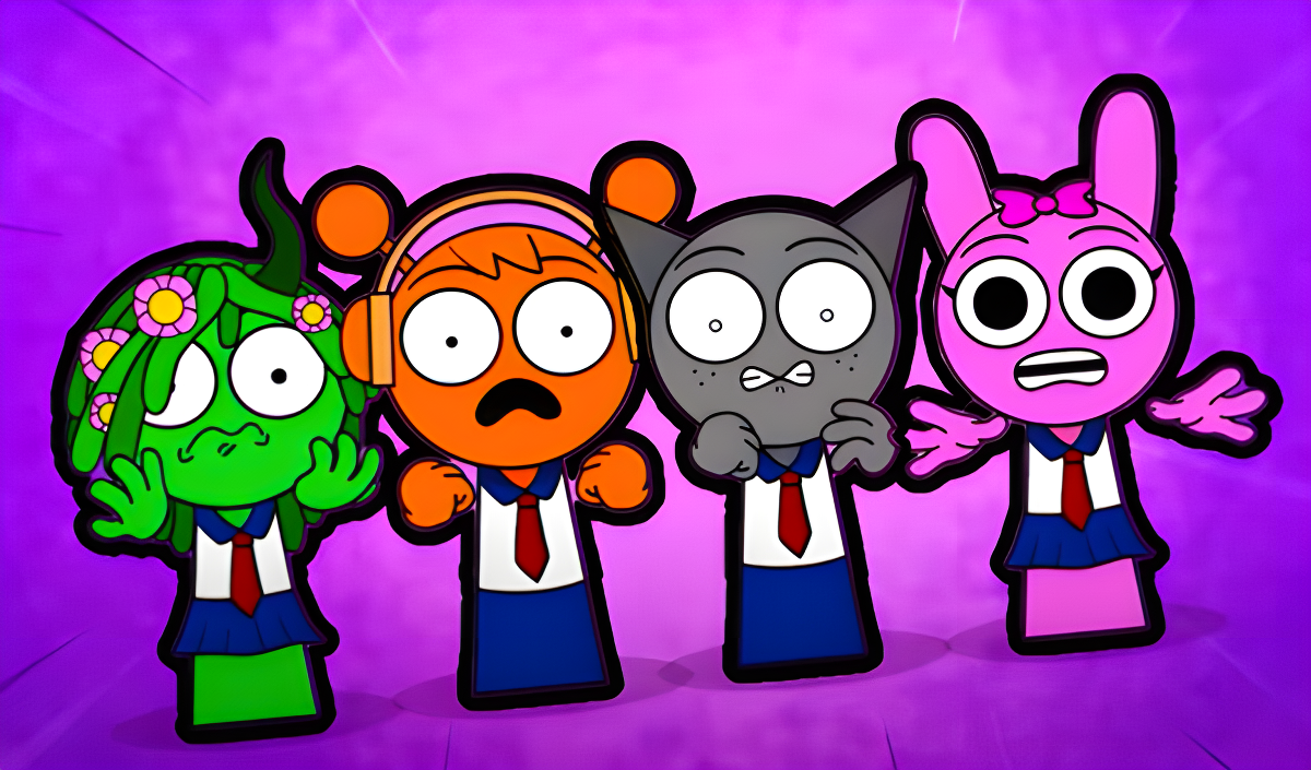 Arte da capa de Sprunki: School Merge Evolution
