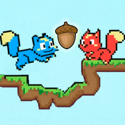 Squirrels and acorn - Draw your level!