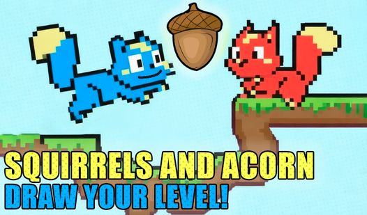Squirrels and acorn - Draw your level!