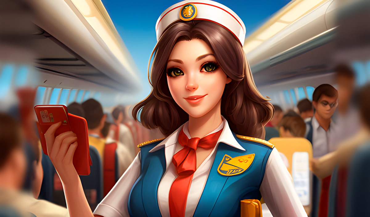 Arte da capa de Stewardess Rush