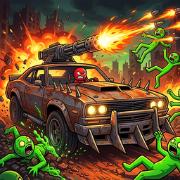 Stick vs Zombie, but in a car
