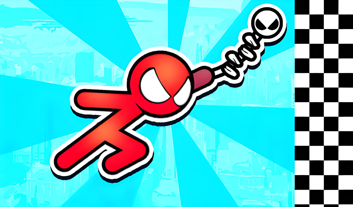 Stickman Spider Superheld mit Haken