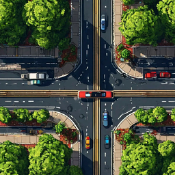 Street traffic: driving in the city