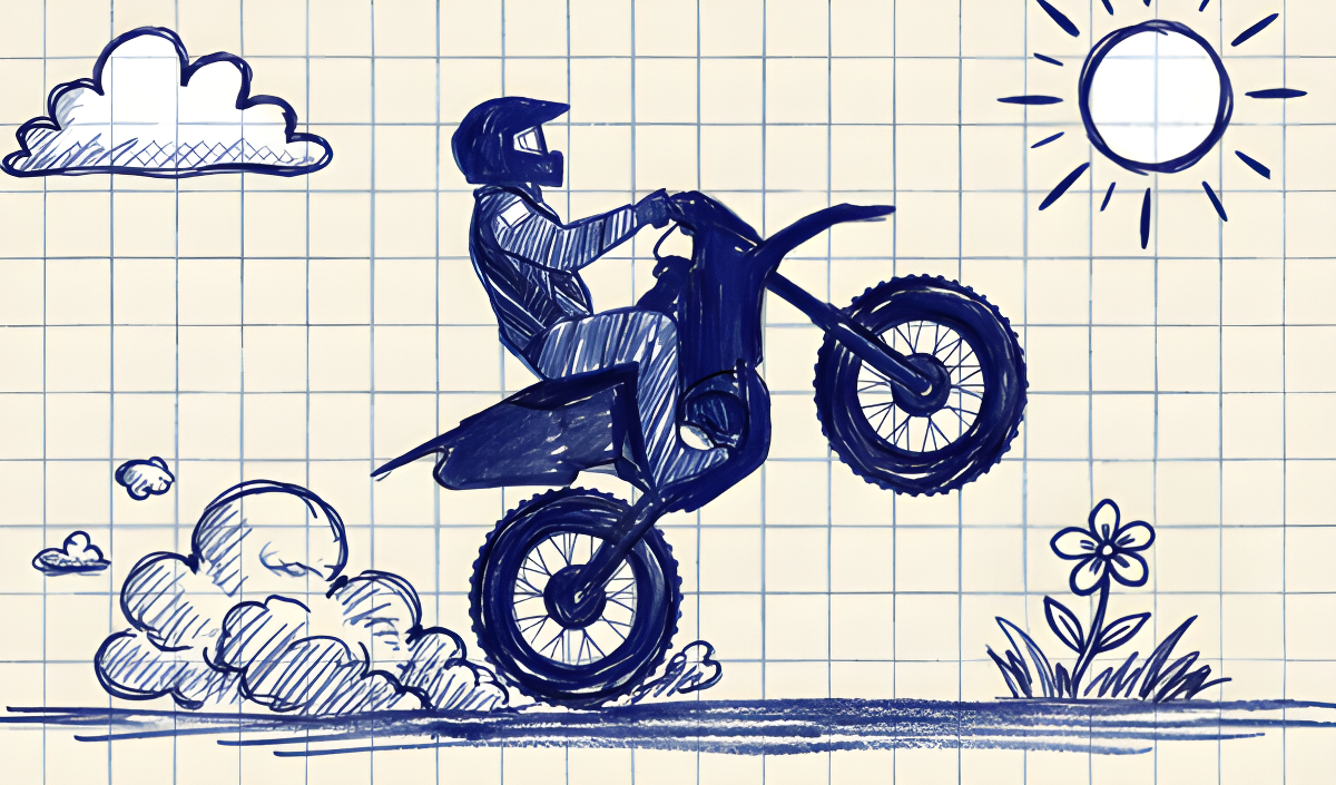 Stunt Bike 2D Paper Race