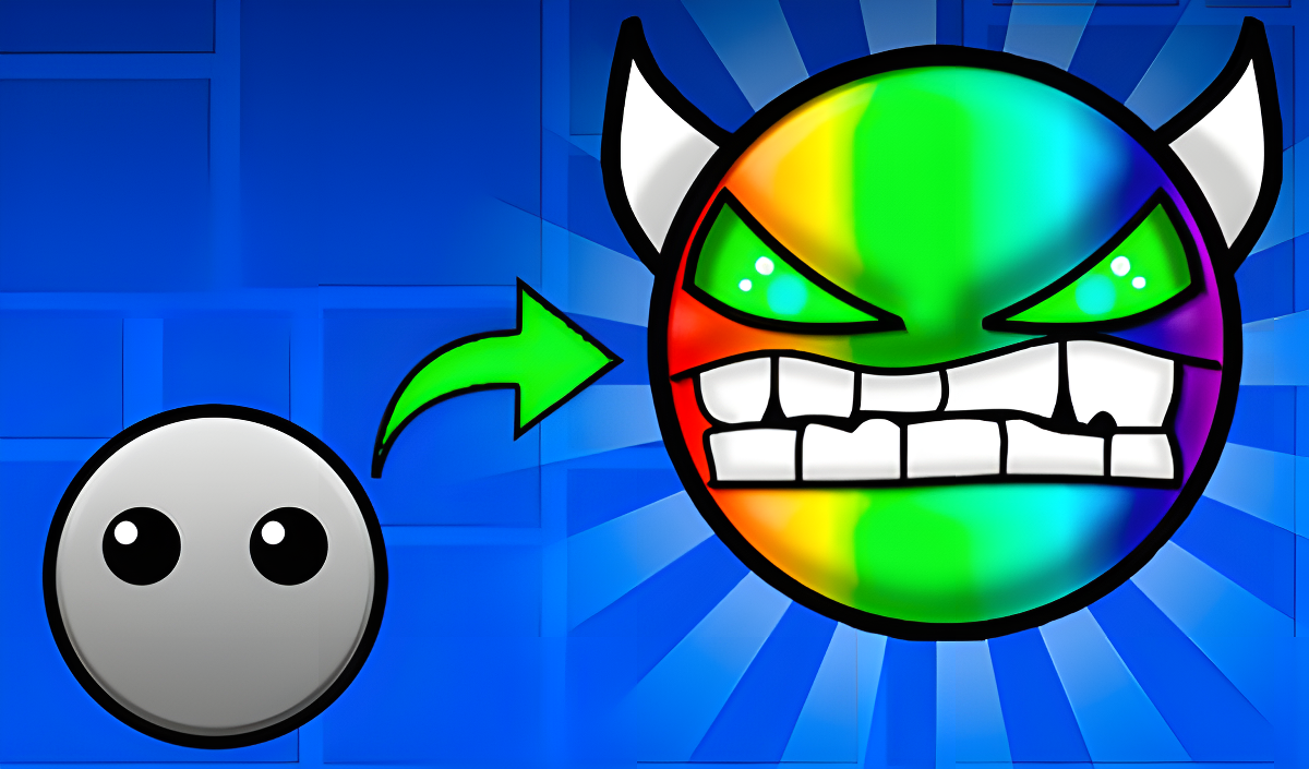 Copertina di The Evolution of Geometry Dash: Mega Clicker