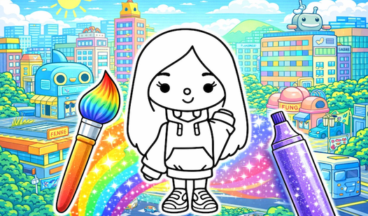 Toca Skins: Dibujos de Niñas para Colorear