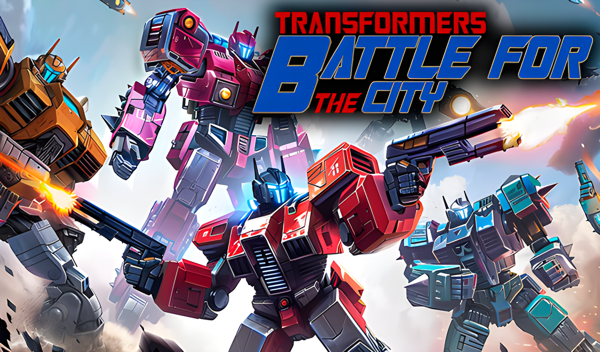Arte da capa de Transformers Battle For The City