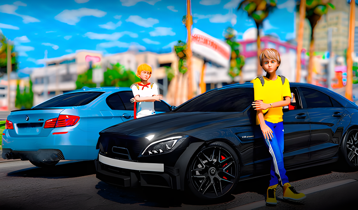 Gambar sampul Two-Player Racing: BMW vs Mercedes Drift