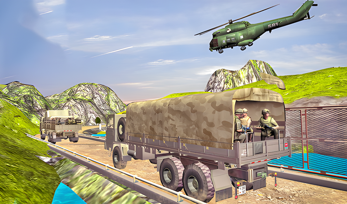 US Army Military Truck Driving
