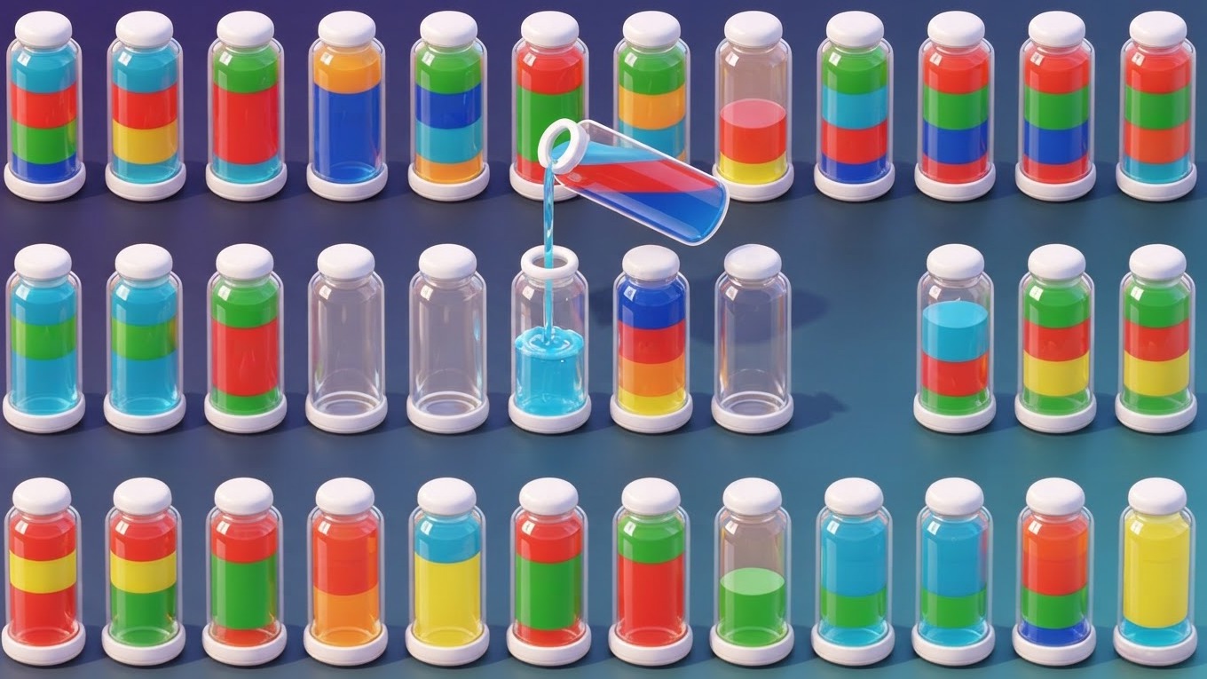 Water Sort: Challenging Bottles