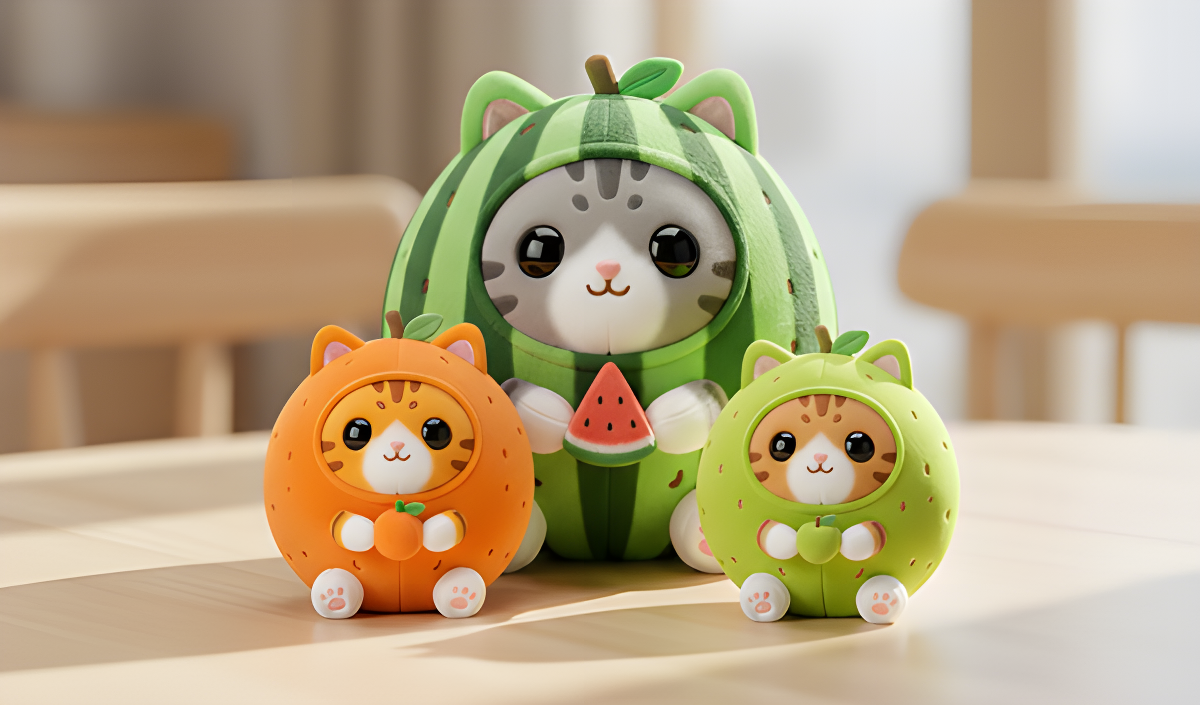Watermelon: Fruit Kittens. Summer