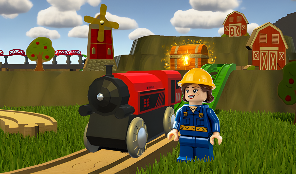 Copertina di Wooden Railroad: Toy Train Builder