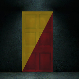 Yellow door, red door. Horror.